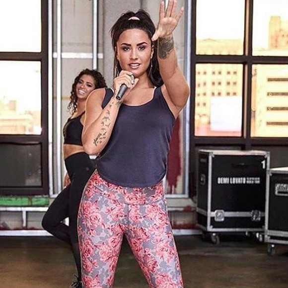 Fabletics, Pants & Jumpsuits, Fabletics Demi Lovato Pink Floral Rosalia  Leggings